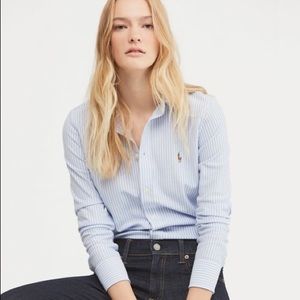 Ralph Lauren slim fit blue stripe button down 8